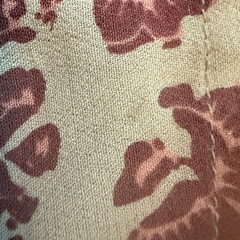 Free People Floral Wide-Leg Pants in Beige, Pink and Orange - Picture 13 of 13
